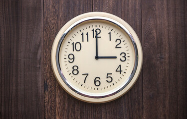 Wall clock indicating 3 o'clock. three o'clock