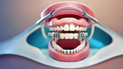 Fototapeta premium the idea of orthodontic dentistry.