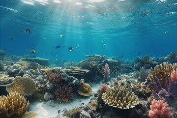 underwater, sea, life, coral, reef, panorama, ocean, fish, marine, aquatic, scuba, diving, snorkeling, biodiversity