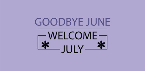 June to July Text Design Inspiration for the New Month