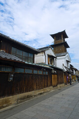 Japanese old town area in Kawagoe town, Saitama Prefecture, Japan.