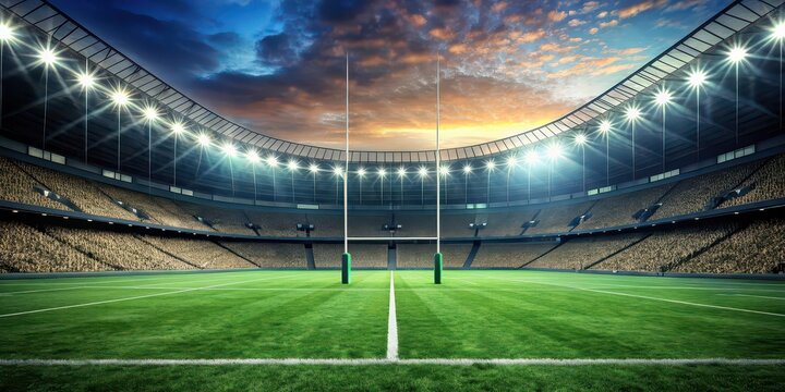 High definition close-up image of the intricate details of a rugby pitch , Rugby, stadium, grass, turf, close-up, lines, markings, texture, sports, game, competition, field, ground, athletic