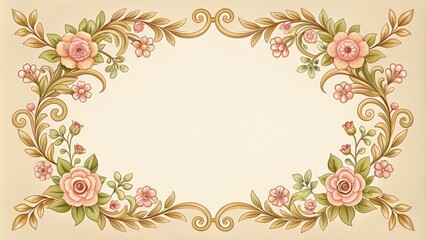 Elegant vintage corner monogram frame with floral design element, vintage, thin line, Victorian, dynasty, black, monogram, frame, abstract, icon, collection, flower, symbol, fancy, medieval