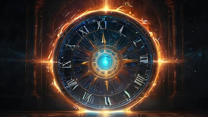 Fantasy shining aura of science fiction quantum time travel portal dimension