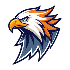 Fototapeta premium This image showcases a stylized eagle head, ideal for sports teams or organizations looking for a strong, symbolic mascot.