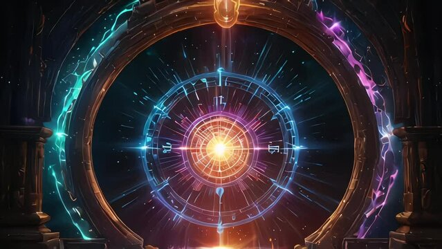 shining aura of science fiction quantum time travel portal dimension journey