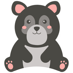 Obraz premium Cute Wildlife Isolated on White Background. Vector Illustration in Flat Style.