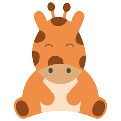 Cute Wildlife Isolated on White Background. Vector Illustration in Flat Style.