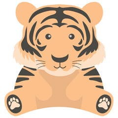 Cute Wildlife Isolated on White Background. Vector Illustration in Flat Style.