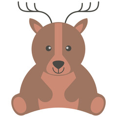 Cute Wildlife Isolated on White Background. Vector Illustration in Flat Style.