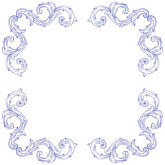 Corner Frame Vintage . Suitable for wedding invitation cards