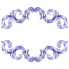 Corner Frame Vintage . Suitable for wedding invitation cards