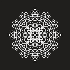 Colorful modern mandala design, black and white mandala design, and abstract mandala floral decoration