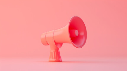A megaphone with blank space. a symbol of communication or amplification.