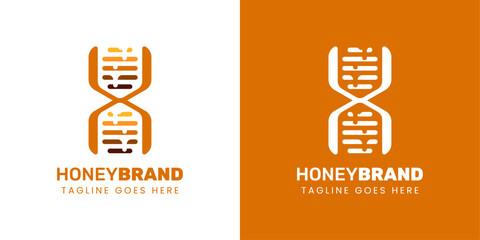 Letter X Honey Logo, Perfect for Beekeeping and Honey Producers