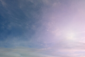 Pastel Colorful sky and cloud white. Beautiful afternoon bule sky and cloud white