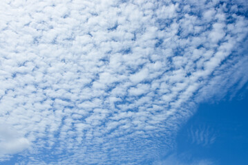 Blue sky white cloud white background. Beautiful sky and clouds in the afternoon.