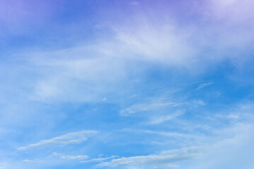 Pastel Colorful sky and cloud white. Beautiful afternoon bule sky and cloud white