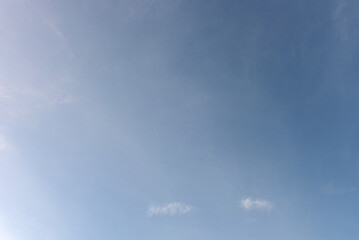 Blue sky white cloud white background. Beautiful sky and clouds in the afternoon.