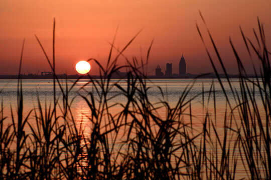 Sunset Over Mobile Bay in Alabama
