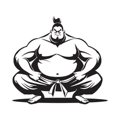 Fototapeta premium Sumo wrestler vector illustration on white background Stock Vector 