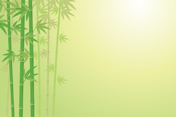 Vector green bamboo background illustration