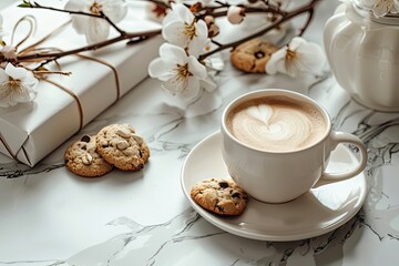 A serene coffee break setup