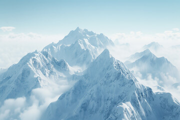 Fototapeta premium Snow mountain scenery background picture