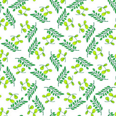 Seamless background of hand-painted leaves. Texture for printing on fabric, wallpaper, posters, website design.