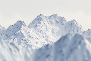 Naklejka premium Snow mountain scenery background picture