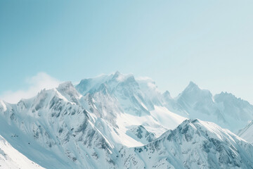 Obraz premium Snow-Covered Mountain Landscape