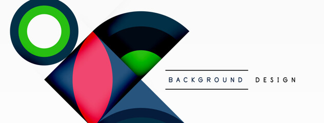 Circles and petals. Geometric beautiful abstract minimal template for Wallpaper, Banner, Background, Card, Book Illustration, landing page