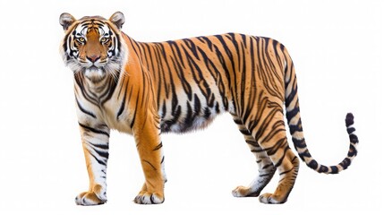 Naklejka premium Striking Pose of a Majestic Tiger