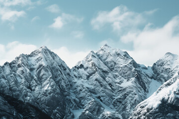 Obraz premium Snow-Covered Mountain Landscape