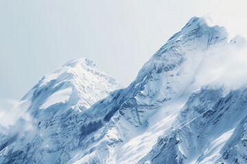 Obraz premium Snow-Covered Mountain Landscape