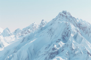 Obraz premium Snow-Covered Mountain Landscape