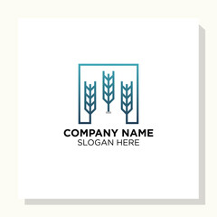 Simple Grain wheat logo concept, Agriculture wheat Logo Template vector icon