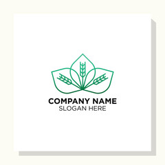 Simple Grain wheat logo concept, Agriculture wheat Logo Template vector icon