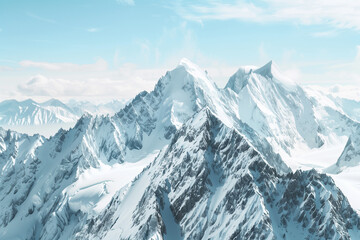 Obraz premium Snow-Covered Mountain Landscape