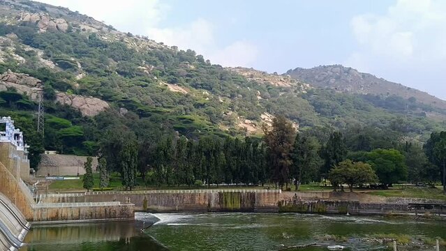 The Krishnagiri Dam is a dam that spans the Thenpennai River by the village of Dhuduganahalli, located in Krishnagiri district, Tamil Nadu, India. also known as Krishnagiri Reservoir Project (KRP) Dam