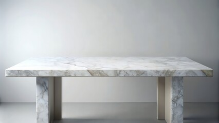 White marble table with grey marble top, marble, table, white, grey, elegant, high-end, luxury, interior design, modern, furniture, minimalist, stylish, sleek, home decor, clean