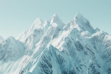 Fototapeta premium Snow-Covered Mountain Landscape