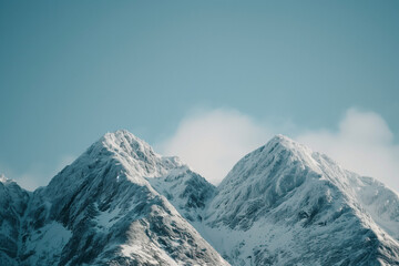 Obraz premium Snow-Covered Mountain Landscape
