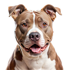 Pit bull dog isolated on transparent background
