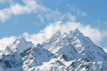 Fototapeta premium Snowy Mountain Landscape