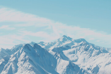 Fototapeta premium Snowy Mountain Landscape