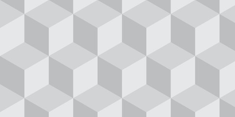 Seamless abstract white and gray background from cubes and lines. Geometric tiles and mosaic creative stylish seamless pattern block cube background. minimal hexagon Cubes mosaic shape vector design