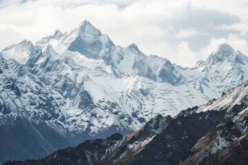 Obraz premium Snowy Mountain Landscape