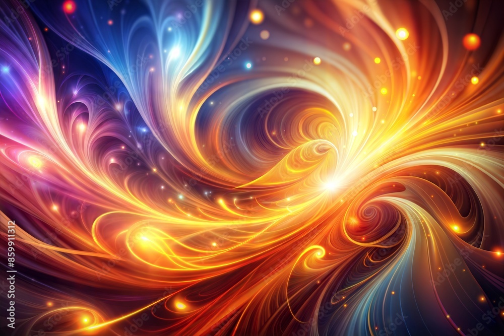 Canvas Prints abstract multicolored fractal pattern