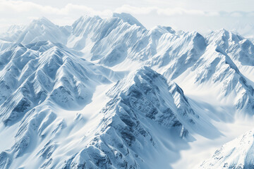 Obraz premium Snowy Mountain Landscape